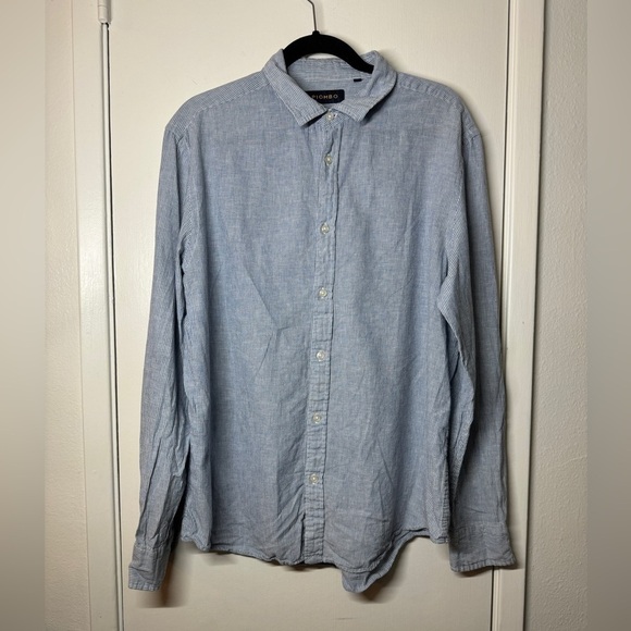 Piombo Italian Blue White Striped Coastal Nautical Collared Button Down Shirt XL - Picture 1 of 14